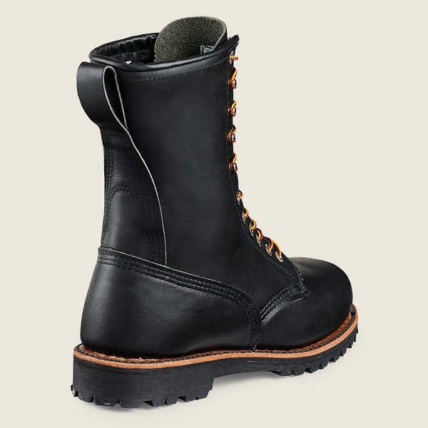 Red Wing Work Boots Womens Black - Loggermax - 9-inch Soft Toe - Made To Order - 5947836-YE